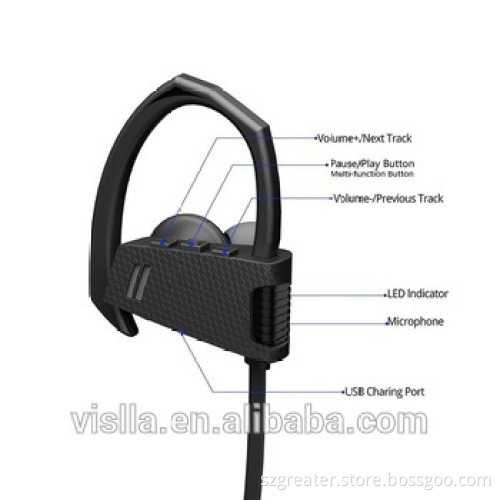 2017 High quality OEM sports bluetooth stereo earbuds/earphones/headphones/headset